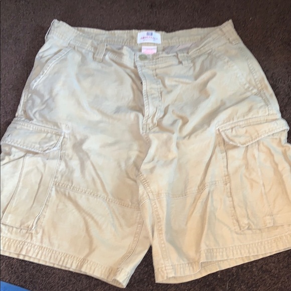 Faded Glory Other - Faded Glory Tan Cargo Shorts Knee-Length Cotton